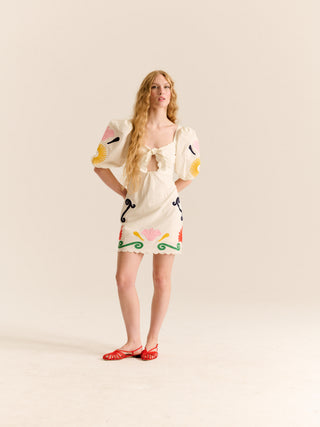 Carolina K Greta Dress, Off White