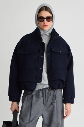 Apiece Apart Selva Cropped Bomber, Midnight