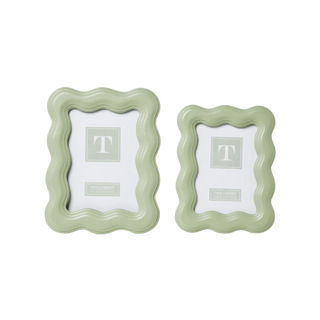 Wavy Wood 4x6 Photo Frame, Green