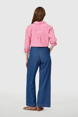 Livro The Boyfriend Shirt, Raspberry Pinstripe