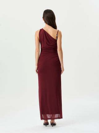 Roame. Ember Mesh Dress, Mulberry