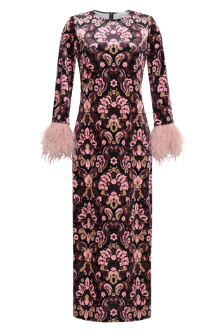 Cara Cara Danya Dress, Damask Black