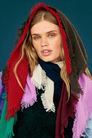 Jumper 1234 Distressed Triangle Scarf, New Navy