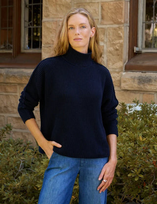 Frank & Eileen Montecito Turtleneck Sweater, Marine