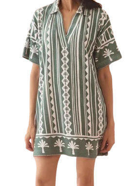 Omika Rumi Dress, Kiera Palm