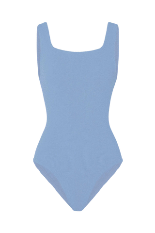 Hunza G Coverage Square Neck Swimsuit, Cornflower