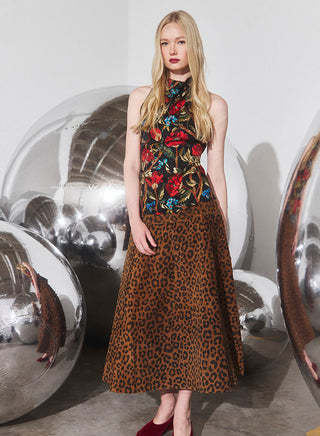 Hunter Bell Ida Skirt, Soho Leopard Camel