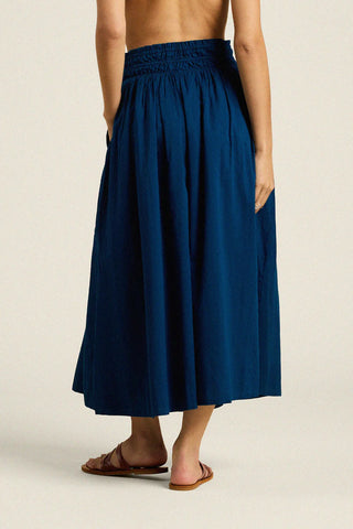 Trovata Bianca Skirt, Laguna Navy