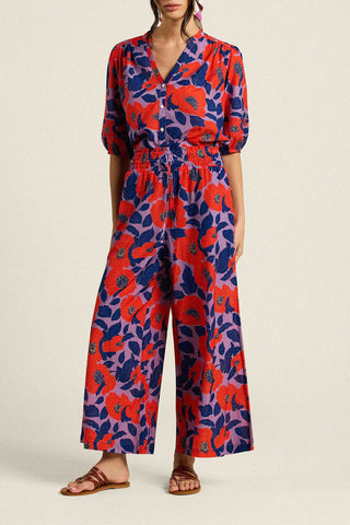 Trovata Flores Culotte Pant, Poincianna Floral