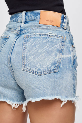 Moussy Vintage Lincoln Shorts, Light Blue