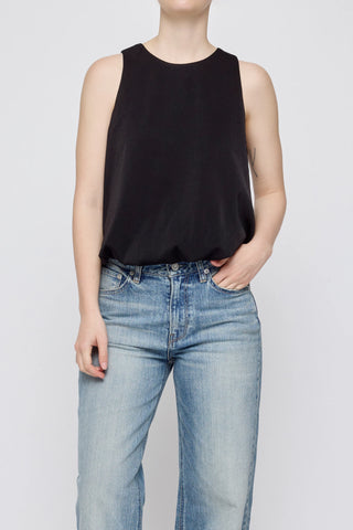 Moussy Vintage MV Sculpted Satin Top, Black