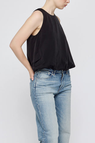 Moussy Vintage MV Sculpted Satin Top, Black