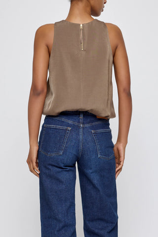 Moussy Vintage MV Sculpted Satin Top, Brown