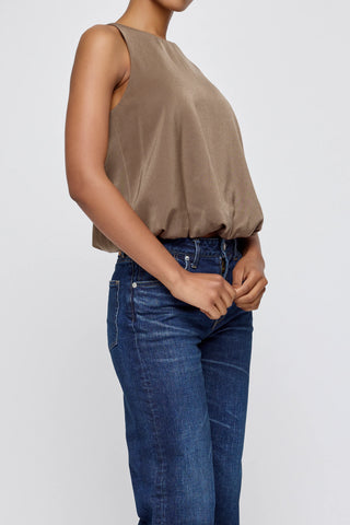 Moussy Vintage MV Sculpted Satin Top, Brown