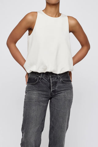 Moussy Vintage MV Sculpted Satin Top, Ivory