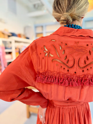 Carolina K Cumbre Dress, Blood Orange