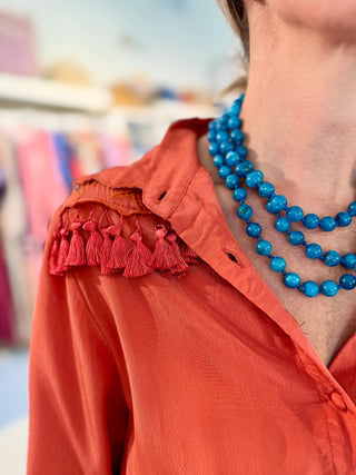 Carolina K Cumbre Dress, Blood Orange