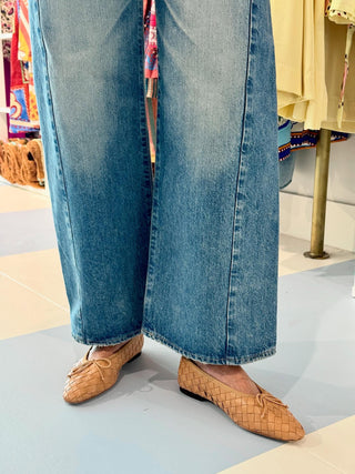 Loeffler Randall Landry Woven Flat, Honey