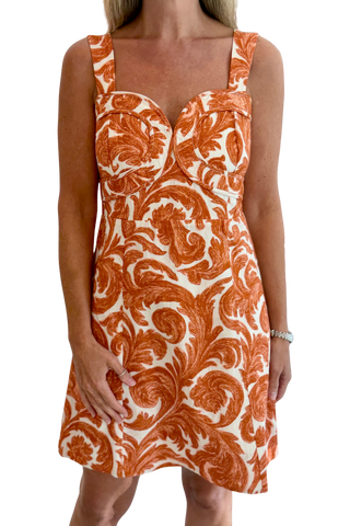TS Anna Cate Callie Dress, Burnt Orange Paisley