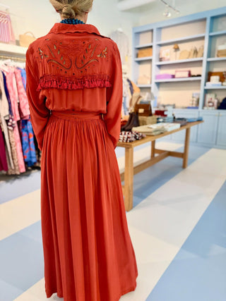 Carolina K Cumbre Dress, Blood Orange