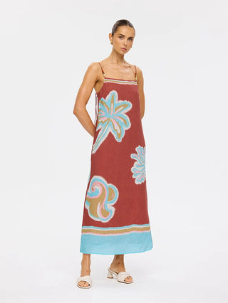 Kivari Enzo Midi Dress, Maroon