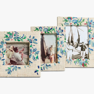 D. Porthault x Pamela Munson 5x7 Frame, Violettes