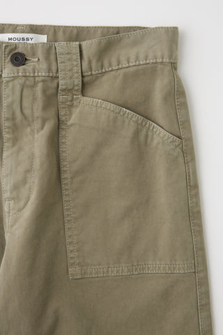 Moussy Vintage Pomonok Gusset Cargo Pants, Khaki