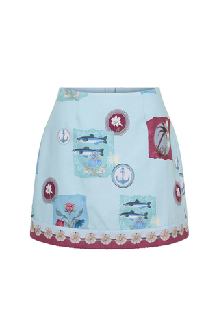 Kivari Sintra Mini Skirt, Blue