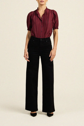 Trovata Mira Blouse, Garnet Stripe