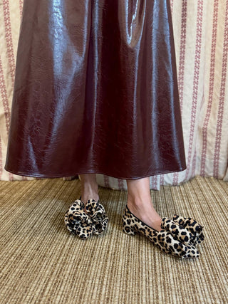 Loeffler Randall Noa Bow Flat, Leopard