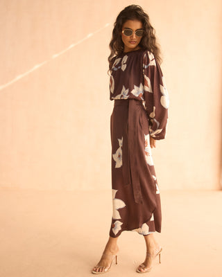 Omika Nalini Wrap Skirt, Adrienne Ganache