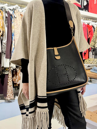 Hermes Evelyn Crossbody, Black Brown