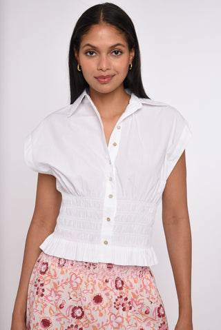 Love the Label Rolo Sleeveless Top, Bright White