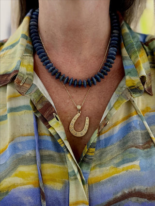 Jane Win LUCKY Starry Horseshoe Classic Rolo Necklace