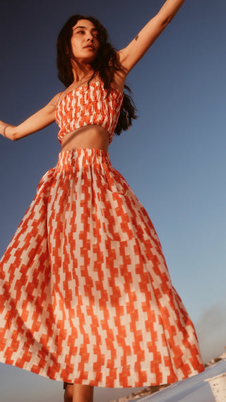 Mirth Puglia Top, Cherry Hopscotch