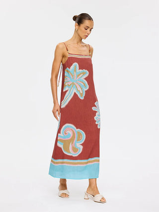 Kivari Enzo Midi Dress, Maroon