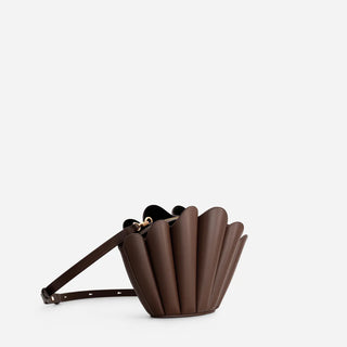 Mlouye Seashell Crossbody, Espresso