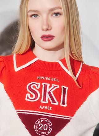 Hunter Bell Ryder Sweater, Cream Crimson