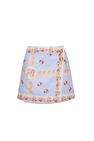 Cara Cara Fischer Skirt, Seashell Ivory Stripe