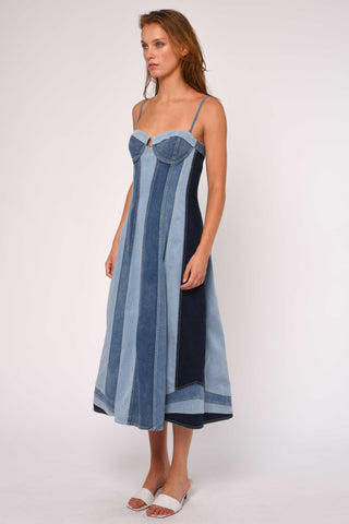 Love the Label Mackenzie Denim Dress, Paneled Denim