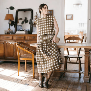 Sunshine Tienda Colette Skirt, Painted Gingham