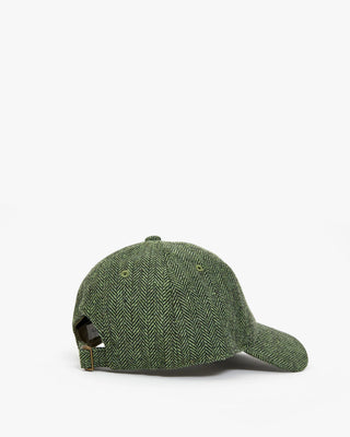 Clare V. Wool Embroidered Petit Ciao Baseball Hat, Green/Black