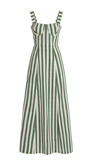 Emporio Sirenuse Azzurra 2 Ikat Stripes, Sage Green