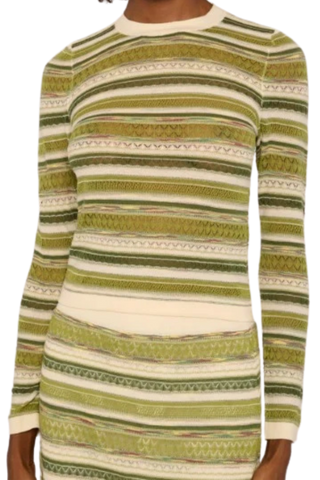 Love the Label Andrea Space Dyed Knit Top, Green Space Dye