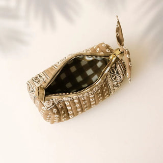 Sunshine Tienda Small Pouch, Olive Bandana
