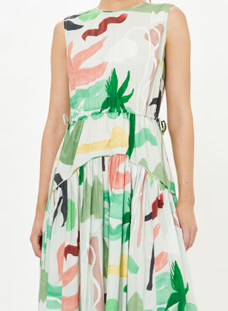 Oliphant Sleeveless Piped Maxi, Paradiso Petal