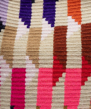 Guanabana Mitra Sparrow Macrame Strap Bag, Lilac & Brown