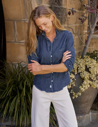 Frank & Eileen Barry Tailored Button-Up Shirt, Vintage Dark Wash