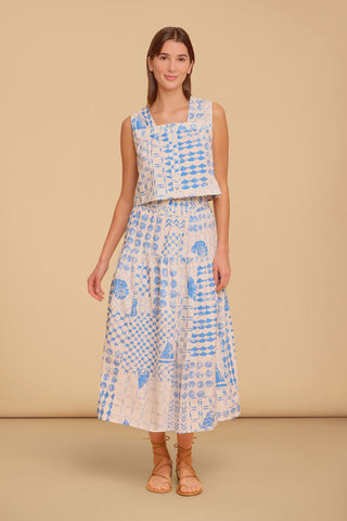 Olivia by Livro Quinn Skirt, Sea Atlas