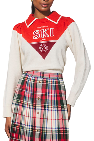 Hunter Bell Ryder Sweater, Cream Crimson